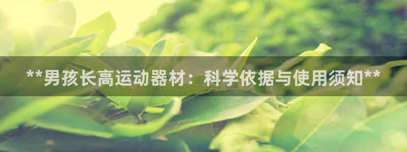 意昂3娱乐是那个系列的台子：**男孩长高运动器材：科